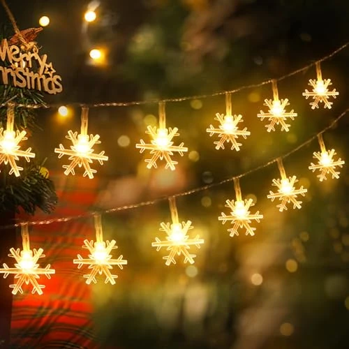CNMTCCO Snowflake Fairy Lights