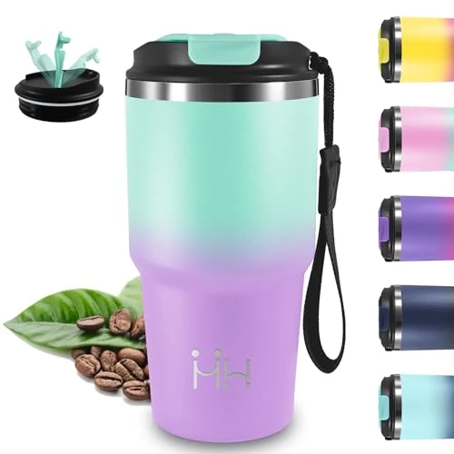 Offerta a tempo: Tazza Termica, 20oz Termos Caffè, Senza BPA, Mantiene Caldo per 6 Ore/Freddo 8 Ore, Borraccia Termica, Senza Perdite, Travel Mug, Acciaio Inossidabile 18/8, per Ufficio, Café, Viaggio, Campeggio - 0.00% da 15.49 € a 15.49 €
