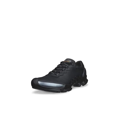 Ecco Biom AEX - Tenis para Hombre, Negro/Plata Pulida, Talla 11.5