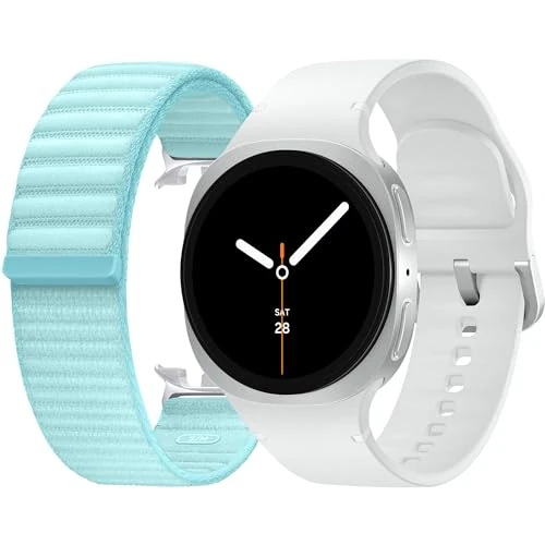 Samsung Galaxy Watch8 (Silver, BT, 40mm) + Fabric band, Smartwatch Galaxy AI, allenatore personale, design resistente agli urti, monitoraggio attività fisica e sonno, One UI 8[Versione Italiana]