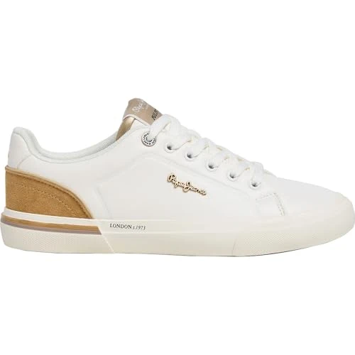 Offerta a tempo: Pepe Jeans Kenton Campus W Sneak Donna, Bianco Sporco, 4 UK - 52% da 65.00 € a 30.88 €