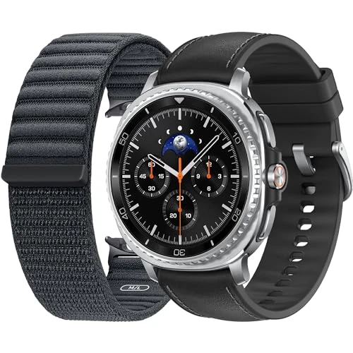 Samsung Galaxy Watch8 Classic (Black, BT, 46mm) + Fabric Band, Smartwatch Galaxy AI, design resistente agli urti, Ghiera girevole, monitoraggio attività fisica e sonno, One UI 8 [Versione Italiana]