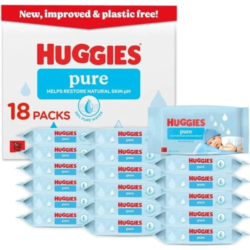 Offerta a tempo: Huggies Pure Salviette Umidificate per Bambini, 18 Pacchi da 48 Pezzi - 20% da 34.99 € a 27.99 €