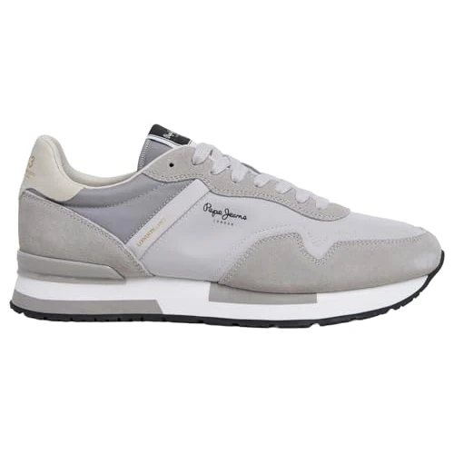 Zeitlich begrenztes Angebot: Pepe Jeans HAILON Basic M Sneaker für Herren, Grau (Mittelgrau), Größe 45 von 95.00 € auf 68.41 € (28% Rabatt)