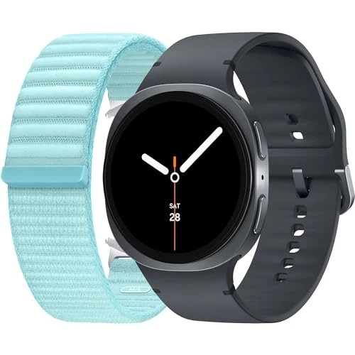Samsung Galaxy Watch8 (Dark Gray, BT, 44mm) + Fabric Band, Smartwatch Galaxy AI, allenatore personale, design resistente agli urti, monitoraggio attività fisica e sonno, One UI 8[Versione Italiana]