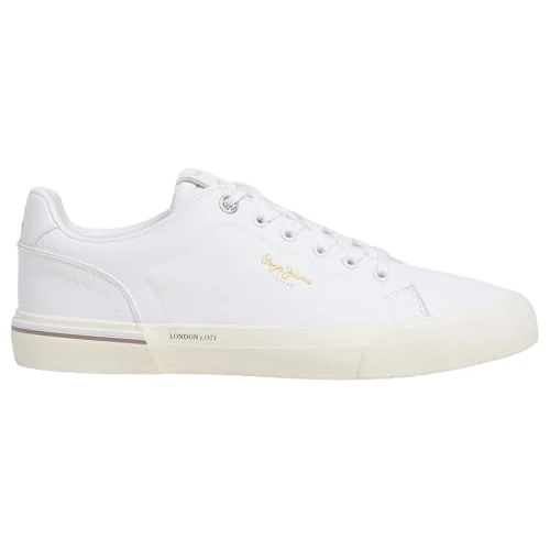 Offerta a tempo: Pepe Jeans London Kenton One M Scarpe da Uomo Regular Fit in Pelle, Lavaggio Blu - 40% da 69.90 € a 41.94 €
