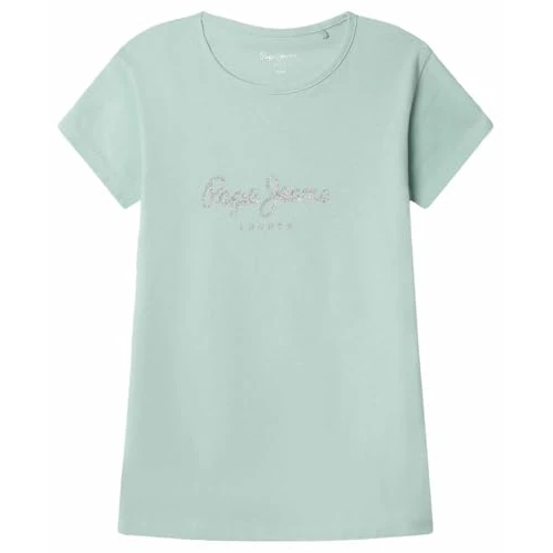 Oferta limitowana: Pepe Jeans Dziewczęca koszulka HANA Glitter N, niebieska (Aqua Blue), 4 z 62.38 zł na 62.38 zł (oszczędź 0.00%)