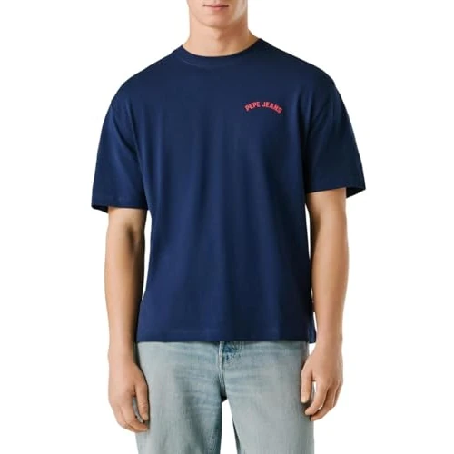 Offre limitée : Pepe Jeans Gideon Tee T-Shirt, Bleu Marin, S Homme de 18.52 € à 18.52 € (0.00% de remise)