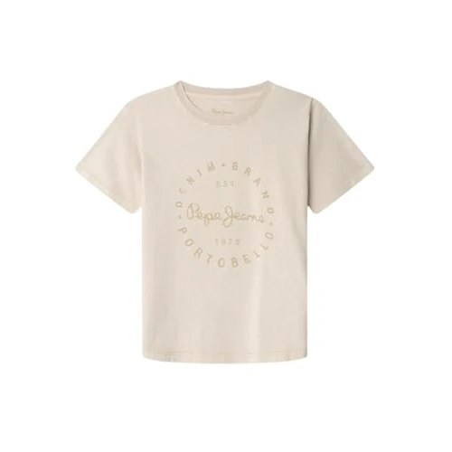 Zeitlich begrenztes Angebot: Pepe Jeans Jungen Wallace T-Shirt, Beige (Stuckweiß), 6 Jahre von 25.00 € auf 17.28 € (31% Rabatt)