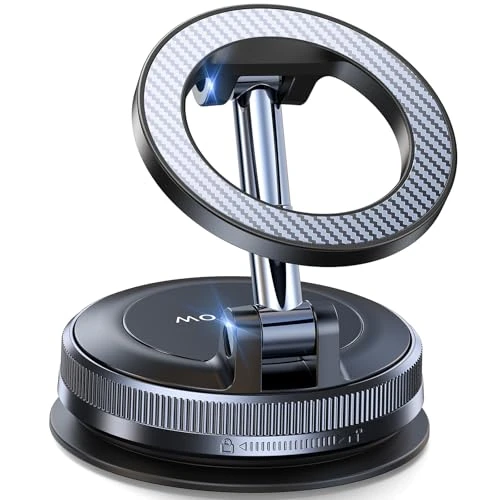 Coolpow Magnetische telefoonhouder met vacuüm-zuignap, extra sterke zuignap, Magsafe mobiele telefoonhouder, 360° verstelbaar