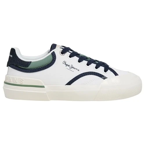 Zeitlich begrenztes Angebot: Pepe Jeans Jungen Nolan Light B Sneak, Weiß, gebrochenes Weiß von 52.00 € auf 52.00 € (0.00% Rabatt)