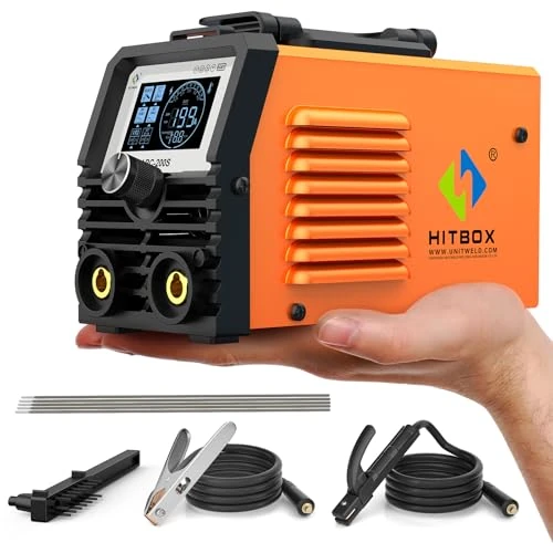 Offerta a tempo: HITBOX 230V Mini Saldatrice Inverter IGBT 2-in-1 – Saldatrice Elettrodo Stick e LIFT TIG Compatta con Display LED, Hot Start e ARC Force, Ideale per Principianti e Fai-da-Te (ARC200S) - 41% da 99.99 € a 59.28 €