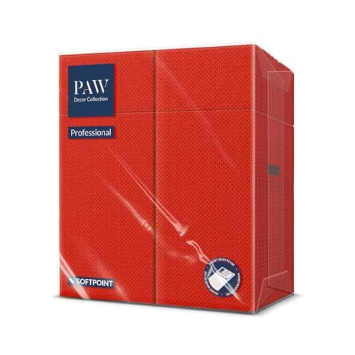 Offerta a tempo: PAW - Tovaglioli con Tasca per Posate Softpoint (32 x 38 cm) | 50 Pezzi | Perfetto per Pub, Hotel o Caffè | Tovaglioli di Posate | Peperoncino - 0.00% da 11.53 € a 11.53 €