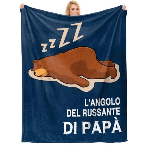 Offerta a tempo: Apjielop Regalo Papa, Regalo Papà Compleanno - Coperta Plaid 50 * 60in - 16.67% da 23.99 € a 19.99 €