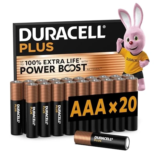 Begrenztes Angebot: DURACELL Plus AAA-Batterien (20er-Pack) – Alkaline-Batterien 1,5 V von 23.10 EUR auf 21.48 EUR (Rabatt 7%)