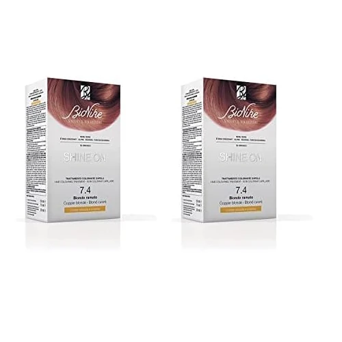 Bionike Shine On - Trattamento Colorante Capelli, Kit Tinta per Cute Sensibile Senza Ammoniaca, Azione Nutriente e Protettiva, Dona un Colore Naturale e Brillante, Copre i Capelli Bianchi