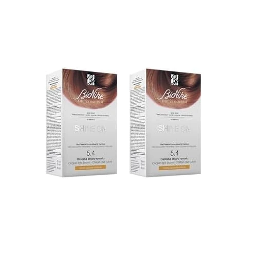 Bionike Shine On - Trattamento Colorante Capelli, Kit Tinta per Cute Sensibile Senza Ammoniaca, Nutriente e Protettivo, Dona un Colore Naturale e Brillante, Copre i Capelli Bianchi (Confezione da 2)