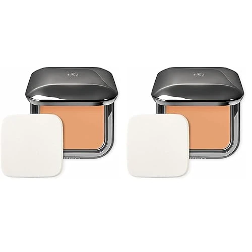 KIKO Milano Nourishing Perfection Cream Compact Foundation N 80 | Fondotinta Compatto In Crema Emolliente E Illuminante, Spf 20 (Confezione da 2)