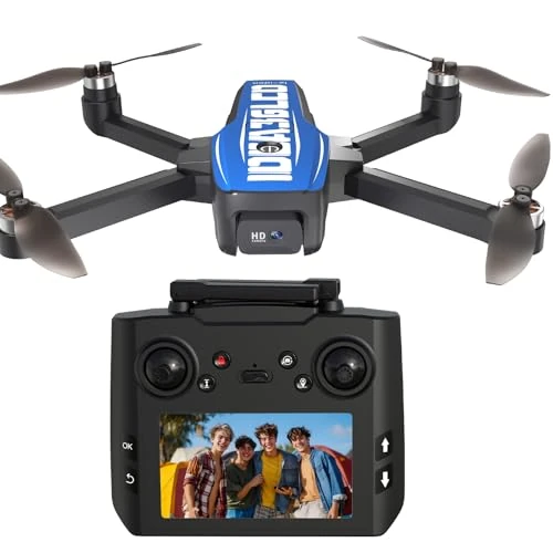 LE-IDEA IDEA36LCD GPS-drone met camera, 4K, inklapbaar, met lcd-display, borstelloze motor, positionering van de lichtstroom, headless-modus, hoogtebehoud, RC quadrocopter voor beginners