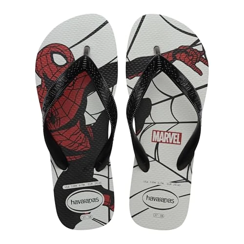 Zeitlich begrenztes Angebot: Havaianas Top Marvel Logomania Unisex FlipFlop White/Black 35 EU von 28.00 € auf 17.09 € (39% Rabatt)