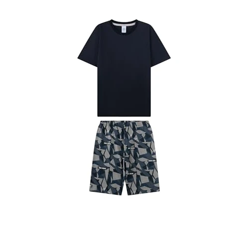 Offre limitée : Sanetta 246142 Ensemble de Pijama, Bleu, 140 cm Garçon de 35.85 € à 21.73 € (39% de remise)