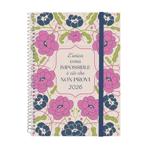 Limited-time offer: Finocam - Spiral Diary 2026 Horizontal Layout Week | January - December (12 Months) | 2026 Yearly Planner | Spiral Design Collection Polypropylene Cover - Impossible - Italian from 13.10 £ to 13.10 £ (save 0.00%)