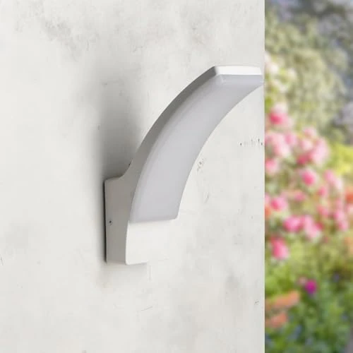 M Ledme - Applique LED Winni White da 12W, temperatura di colore dimmerabile (CCT), 840 lumen, IP54 impermeabile, luce esterna per giardino, terrazza o facciata