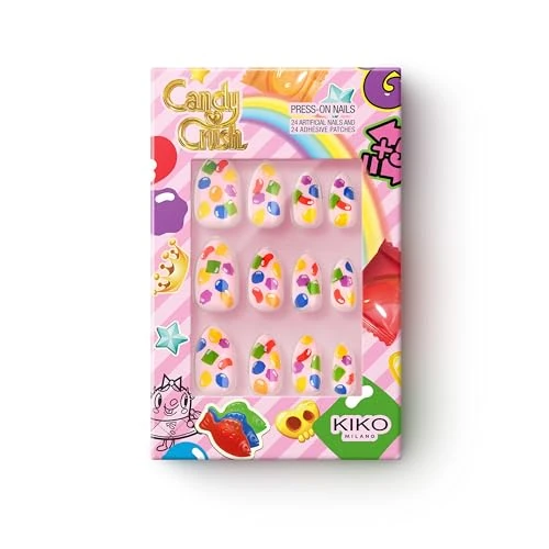 KIKO Milano Candy Crush™ Press On Nails, Einweg-Kunstnägel Mit Von Süßigkeiten Inspiriertem Design