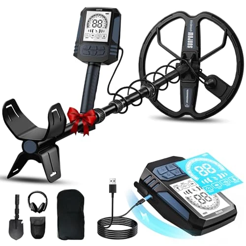Offerta a tempo: SUNPOW Metal Detector Professionale Ricaricabile per Adulti – Batteria 2500 mAh (35 h) – Metal Detector Impermeabile Oro IP68 con Bobina Double-D 25 cm, 4 modalità, Struttura Robusta – OTMD15 - 25% da 159.99 € a 119.99 €