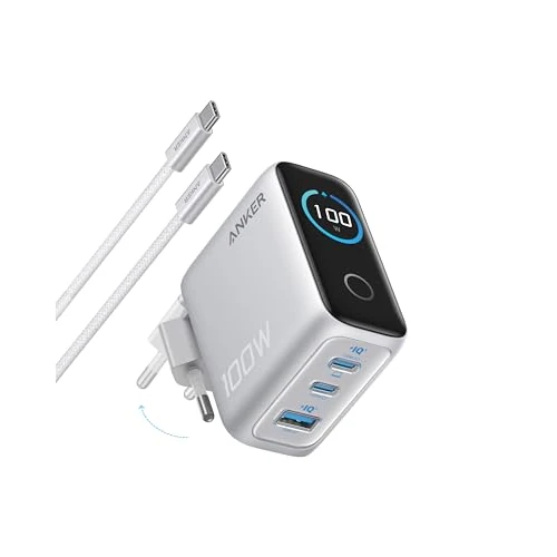 Offerta a tempo: Anker Nano Caricatore USB C 100W, GaN a 3 Porte e Ultra Compatto - 24% da 69.99 € a 52.99 €