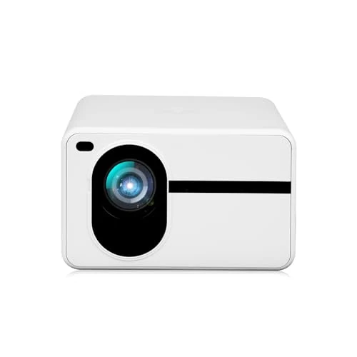 Full HD 1080p mini projektor z automatycznym zoomem, WiFi Bluetooth, projektor kina domowego, rozmiar projekcji 30-200", kompatybilny z iOS/Android/laptopem/HDMI/USB