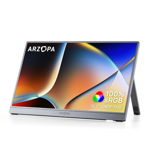 Oferta ograniczona: ARZOPA Monitor Przenośny Z1C 16,1" FHD 1080P 100% sRGB IPS HDR Ultra Cienki Metalowy – Ekran Przenośny do Laptopa, Mac, PC, Xbox, Switch, PS5 - Z1C Szary z 529.99 EUR na 529.99 EUR (znizka 0%)