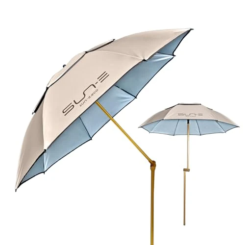 Oferta limitada: PERLETTI Sombrilla Playa Grande Antiviento Plegable - Parasol Jardin Proteccion UV con Soporte Diseño Moderno - Sombrilla Terraza Exterior Inclinable con Funda Transporte Ligero - Diámetro 165 cm de 49.90 € a 49.90 € (ahorro 0.00%)