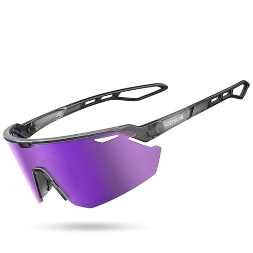 Offerta a tempo: Lamicall Occhiali da Sole Ciclismo Polarizzati [24g Ultraleggero]Anti-UV400 - 5% da 29.99 € a 28.49 €