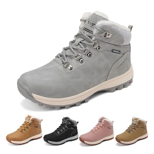 Oferta limitada: ARRIGO BELLO Botas Mujer Invierno Botines Nieve Antideslizante Calientes Trekking Outdoor Talla 36-41 (Gris, 38) de 48.99 EUR a 32.48 EUR (ahorro 34%)