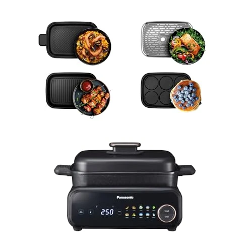 Limited-time offer: Panasonic NF-GM400KXE 4-in-1 Electric Multi Cooker, 1400W, 40-250°C, 9 Automatic Programmes, 4 Accessories, Smoke Squeegee, Dishwasher Safe, 2.5 m Cable, Black from 199.00 GBP to 199.00 GBP (save 0%)