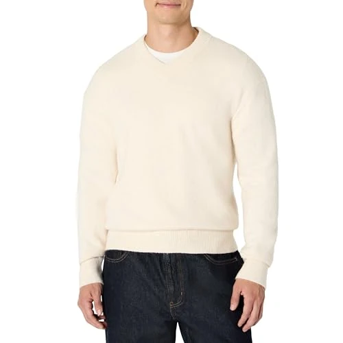 Oferta limitada: Amazon Essentials Jersey con Cuello en V en Mezcla de Algodón y Corte Estándar Hombre, Avena Mezcla, XS de 16.18 € a 16.18 € (ahorro 0.00%)