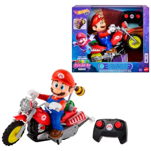 Limited-time offer: Hot Wheels Mario Wheelie Motocross RC, Remote-Controlled Battery-Powered Vehicle from $54.99 to $38.49 (save 30%)