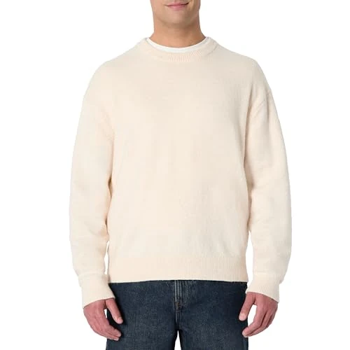 Offerta a tempo: Amazon Essentials Maglione in Misto Cotone Uomo, Avena Puntinato, S - 11% da 17.37 € a 15.40 €