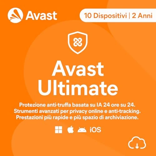 Avast Ultimate 2026 | 10 Dispositivi | 2 Anni | Codice d'attivazione via email