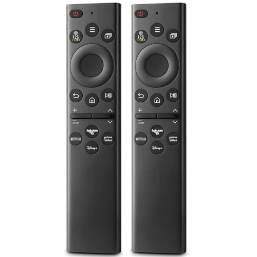 Lot de 2 télécommandes de rechange pour téléviseur Samsung, The Frame avec Rakuten TV, Disney, Prime Video, Netflix, boutons rapides compatibles avec les téléviseurs intelligents Samsung