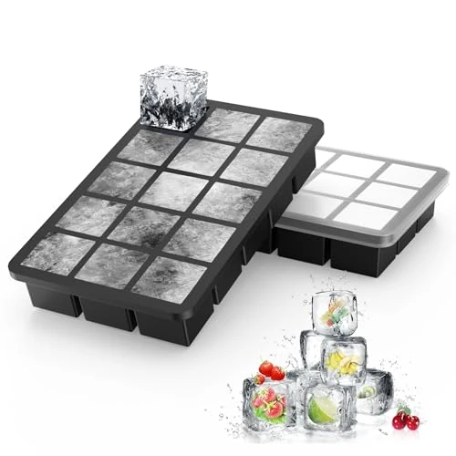 Oferta limitada: Ankway 2 Piezas Cubiteras para Hielo Silicona con Tapa, 30 3,2cm Bandejas de Cubitos de Hielo Cuadrados, Ice Cube Tray sin BPA, para Puré de Frutas, Zumo de 13.49 € a 13.49 € (ahorro 0.00%)