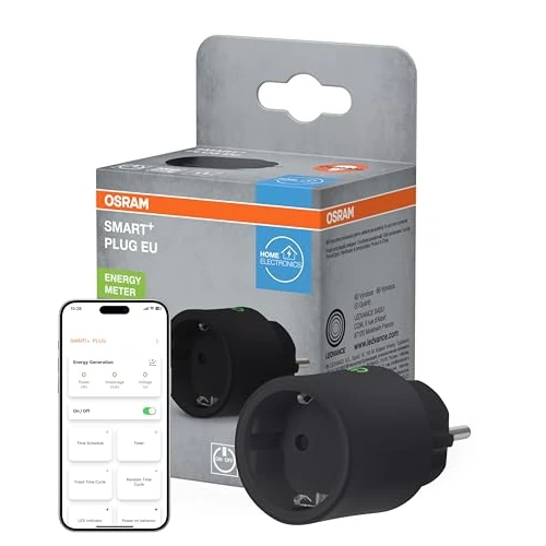 OSRAM SMART+ Wifi Plug EU stopcontact, 2300W, 10A, IP20, zwart, Alexa, Google Home, Apple HomeKit