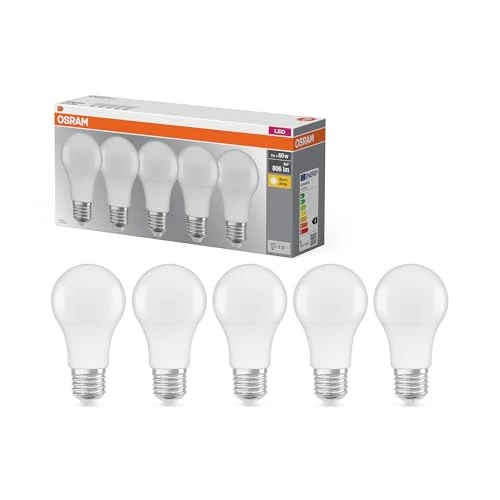 Tijdelijke aanbieding: OSRAM LED lampvoet Classic A60 lampvorm 8W 827, 2700K warm wit, E27, mat, 806 lm, schok- en trillingsbestendig van 11.99 € naar 8.99 € (25% korting)