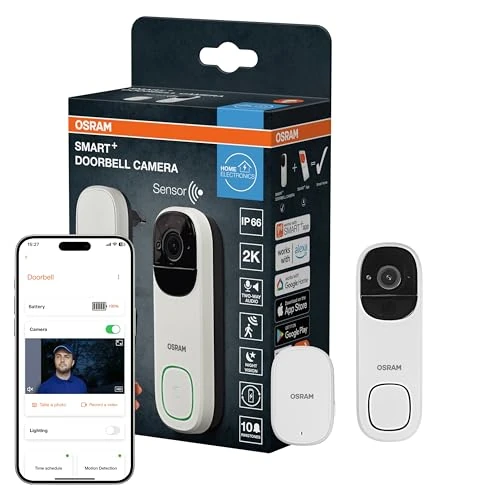 Limited-time offer: OSRAM Smart+ WiFi OUTD Camera DOORBELL White from 106.03 GBP to 106.03 GBP (save 0%)