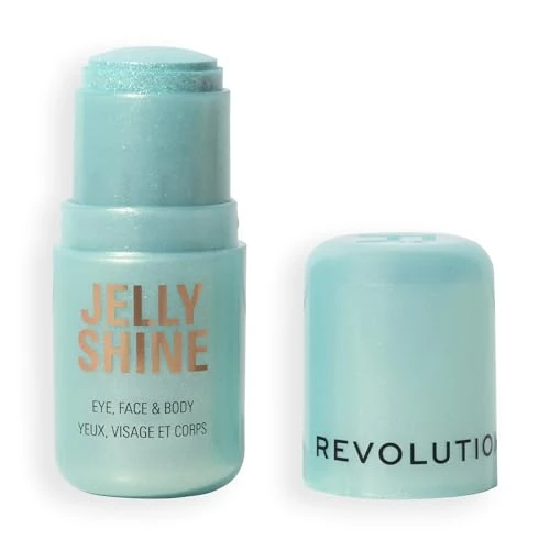 Offerta a tempo: Revolution Jelly Shine Highlight Stick, illuminante per occhi, viso e corpo, formula in gel con effetto perlato, Vegan & Cruelty-Free, Mermaid Green - 32% da 7.99 € a 5.42 €