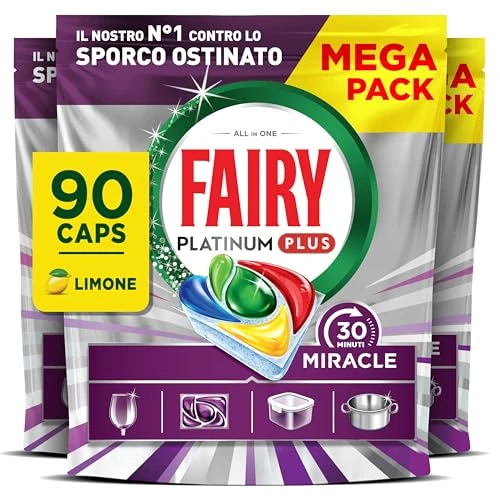 Offerta a tempo: Fairy Miracle - Detersivo Pastiglie Lavastoviglie - 90 Capsule — 46% da 47,94 € a 25,79 €