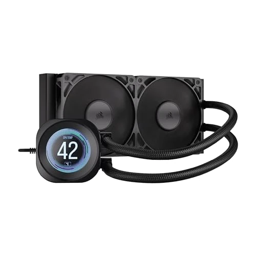 Offerta a tempo: CORSAIR NAUTILUS 240 RS LCD Dissipatore a Liquido per CPU – Schermo LCD IPS da 2,1", AIO da 240 mm, Bassa rumorosità, Daisy-Chain, Intel LGA 1851/1700, AMD AM5/AM4 – 2 ventole RS120 incluse – Nero - 47% da 149.90 € a 79.90 €