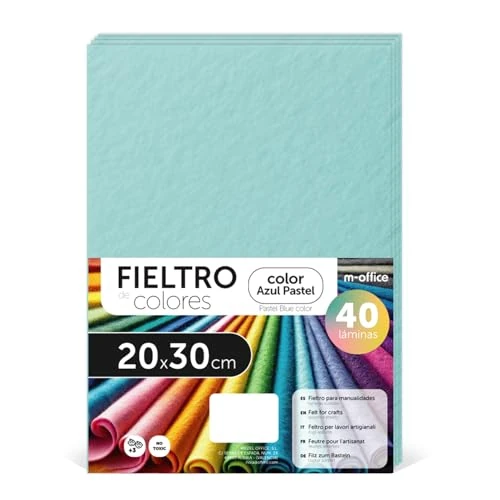 Offerta a tempo: m-office Pannolenci Colorati, Feltro per Lavoretti Creativi, Cucito e Patchwork, Materiale per Scrapbooking e Decorazioni, Set Colori DIY, Ideale Artigianato e Fai-da-te, 40x60cm (Blu Scuro, 10pz) - 35% da 17.95 € a 11.59 €