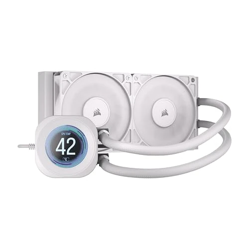 Offerta a tempo: CORSAIR NAUTILUS 240 RS LCD Dissipatore a Liquido per CPU – Schermo LCD IPS da 2,1", AIO da 240 mm, Bassa rumorosità, Daisy-Chain, Intel LGA 1851/1700, AMD AM5/AM4 – 2 ventole RS120 incluse – Bianco - 47% da 149.90 € a 79.90 €